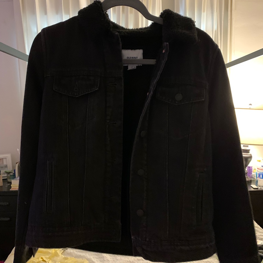 Old navy medium black denim jacket
